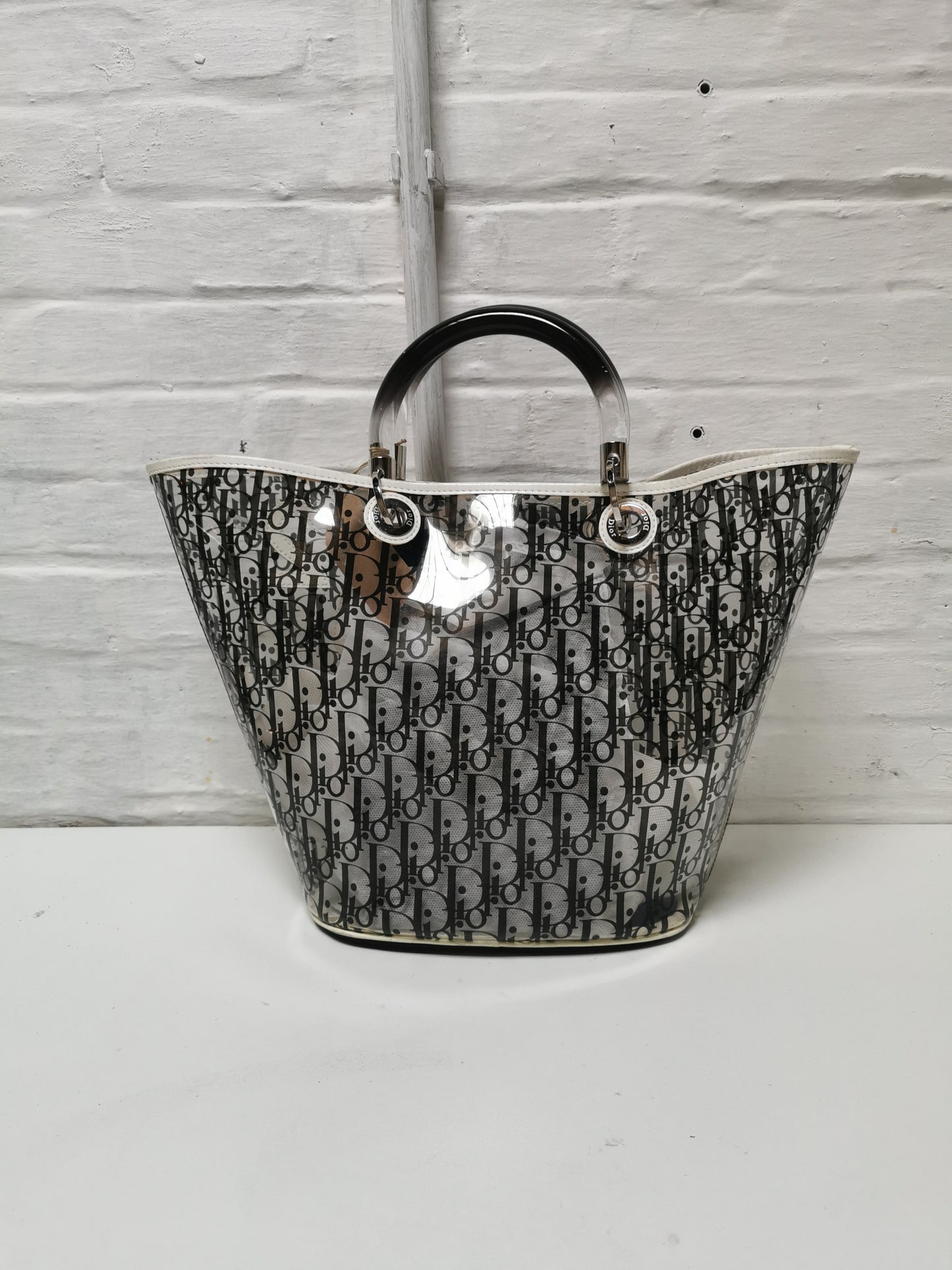 Christian Dior Trotter Canvas tote bag Clear