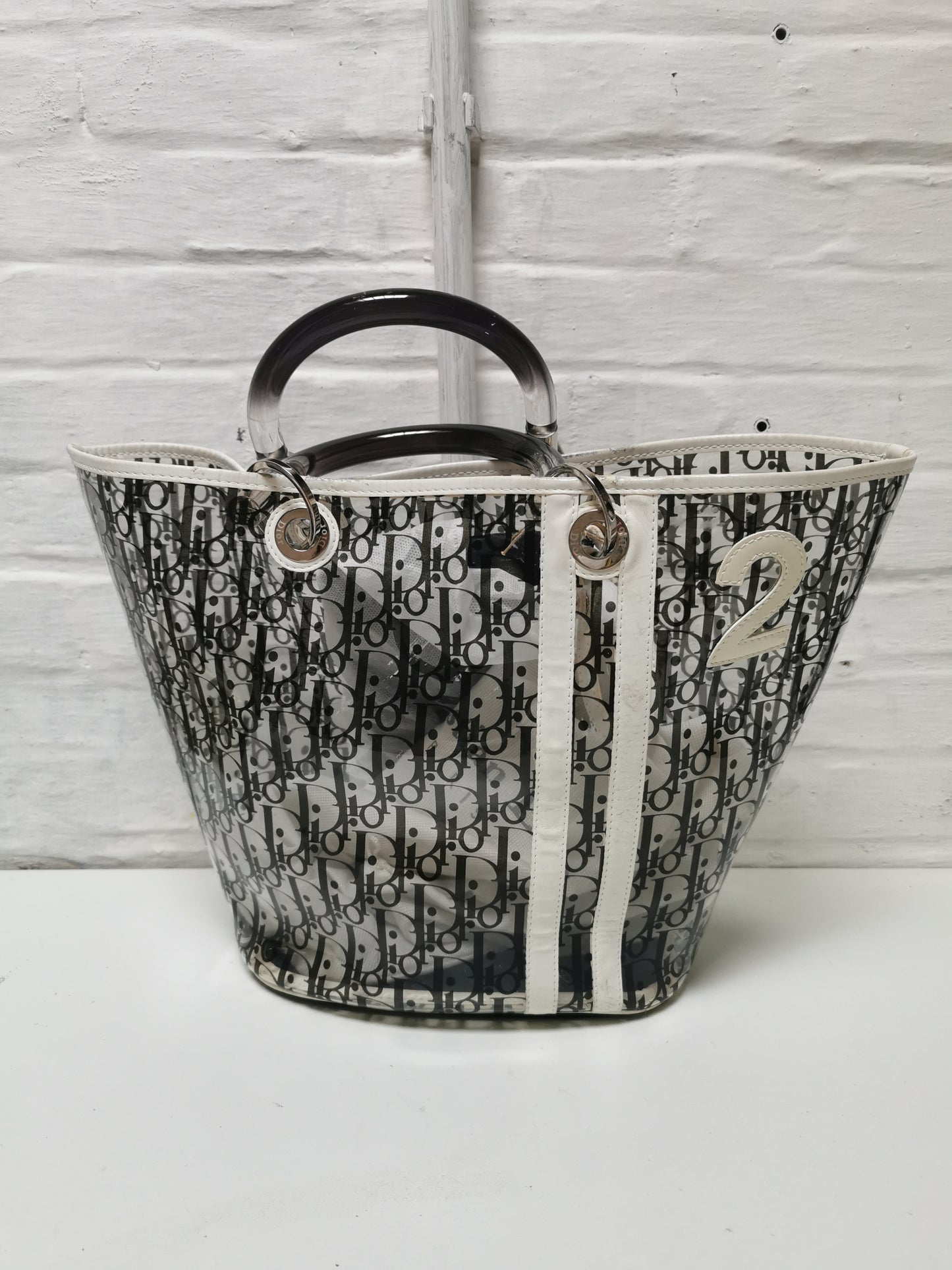 Christian Dior Trotter Canvas tote bag Clear