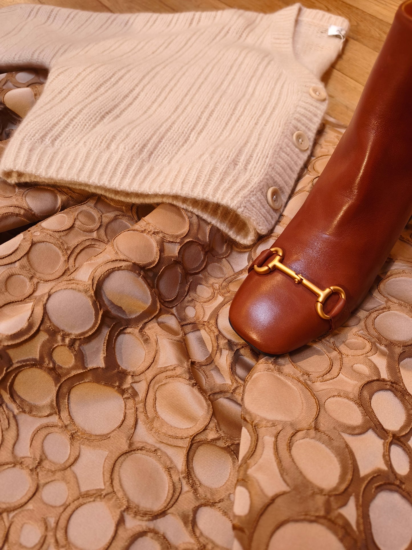 Mara Bini enkellaarzen cognac