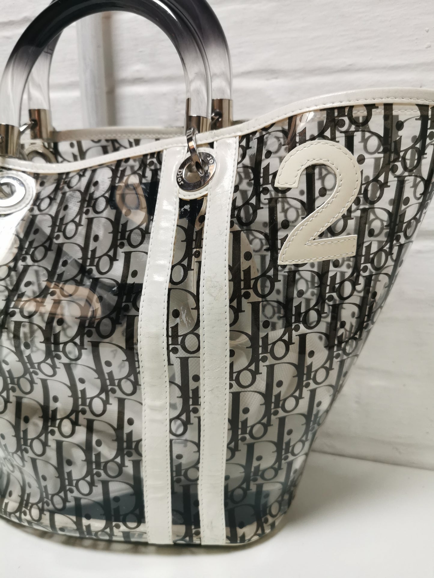 Christian Dior Trotter Canvas tote bag Clear