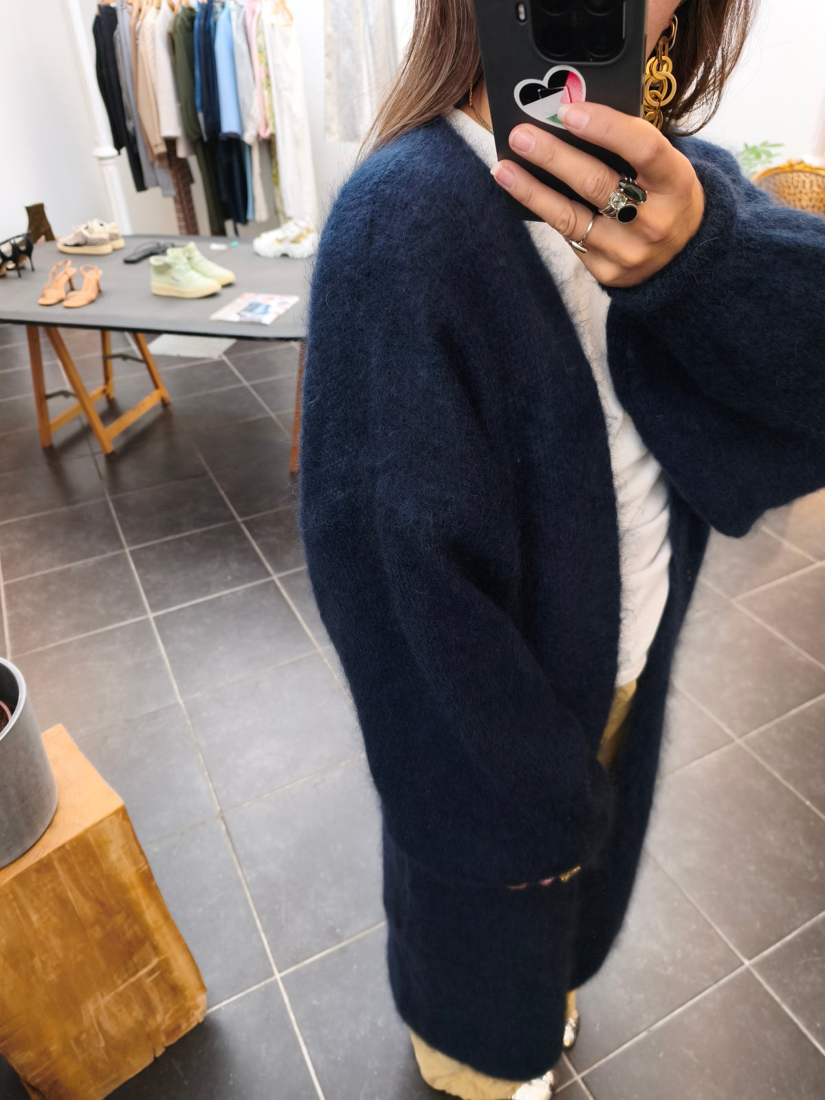 La petite laine cardigan navy