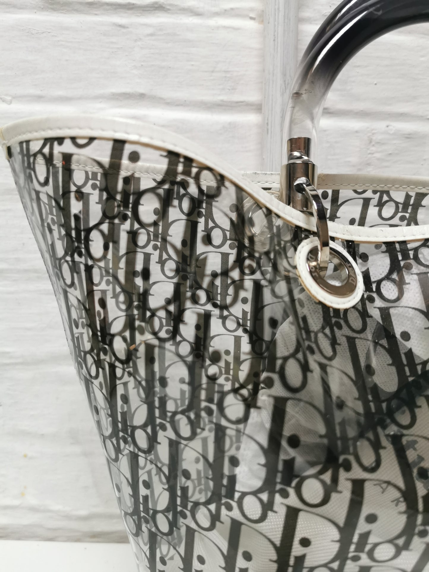 Christian Dior Trotter Canvas tote bag Clear