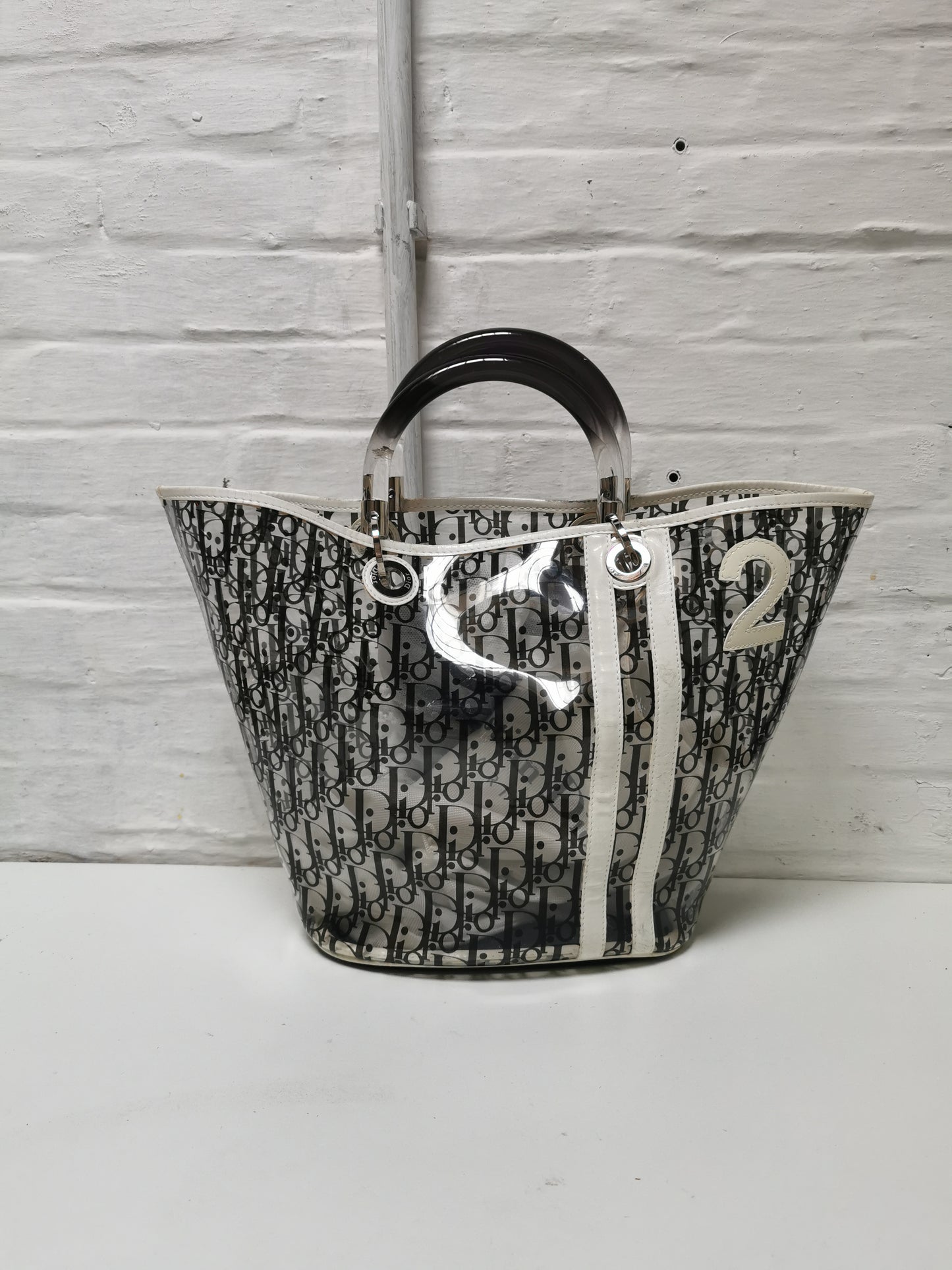 Christian Dior Trotter Canvas tote bag Clear