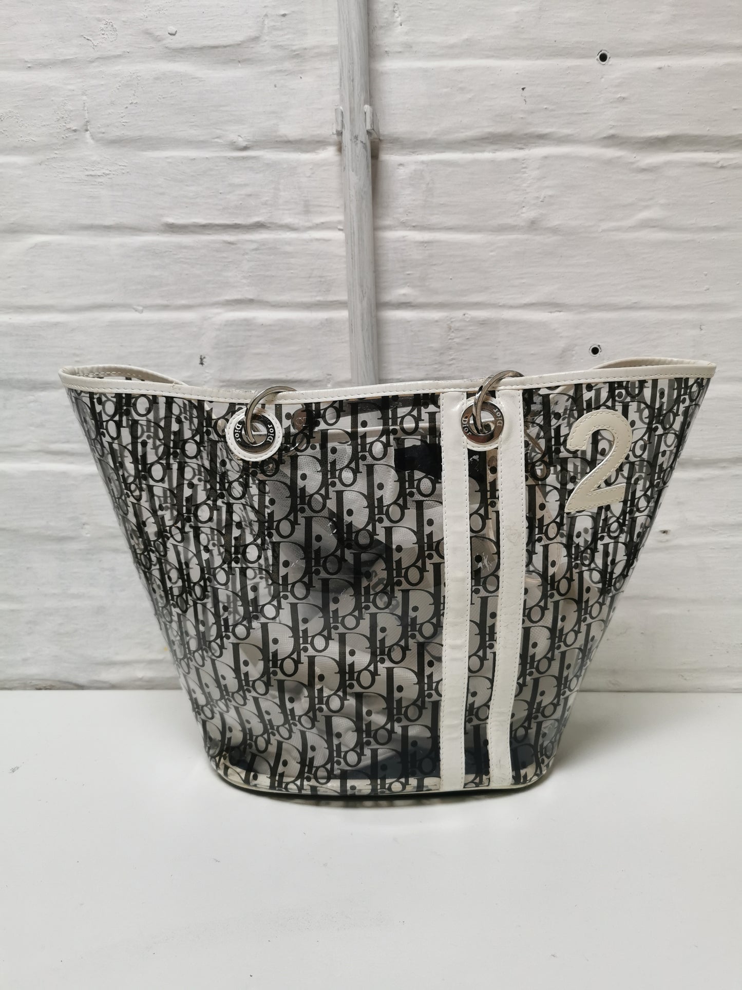 Christian Dior Trotter Canvas tote bag Clear