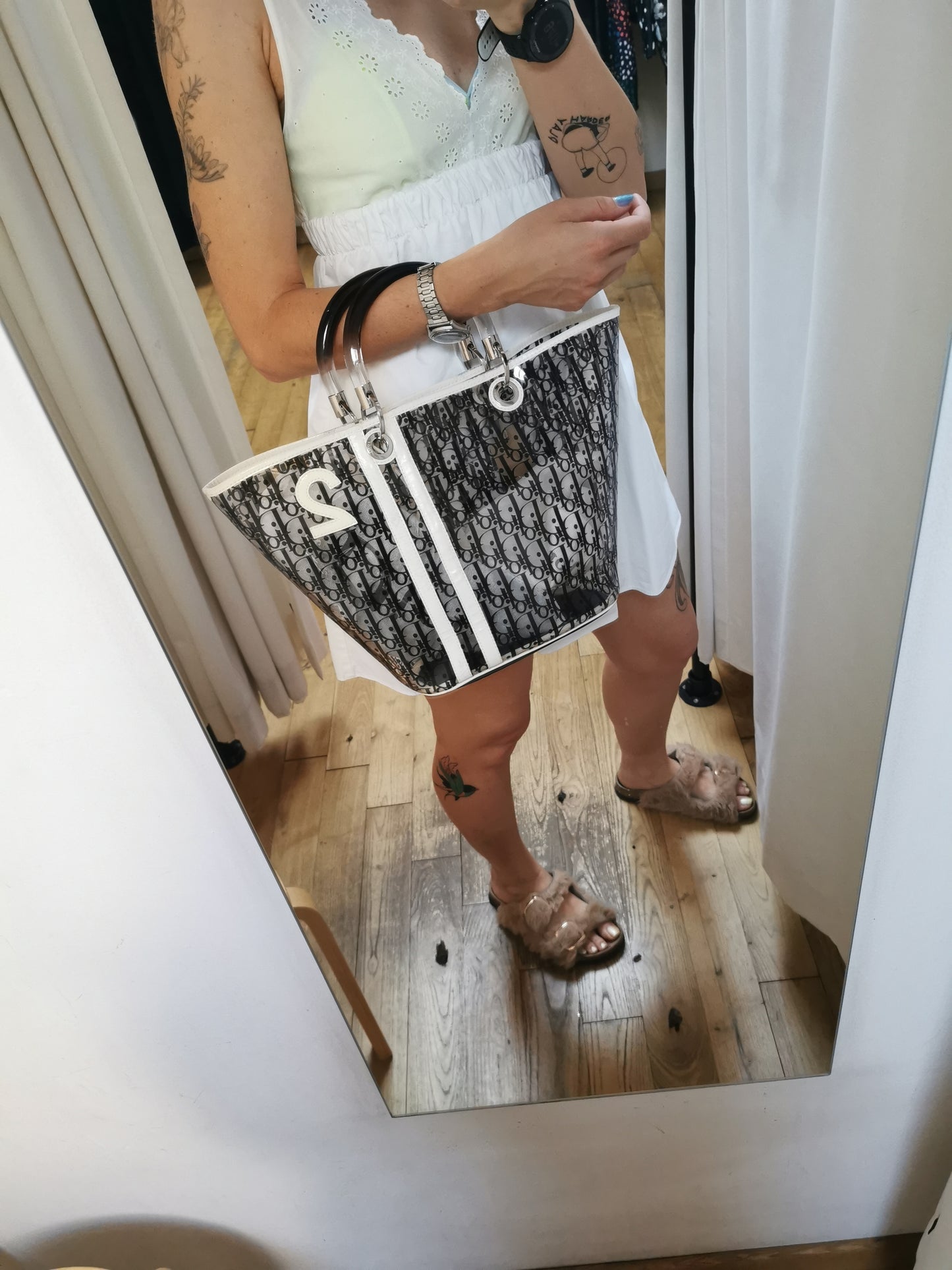 Christian Dior Trotter Canvas tote bag Clear