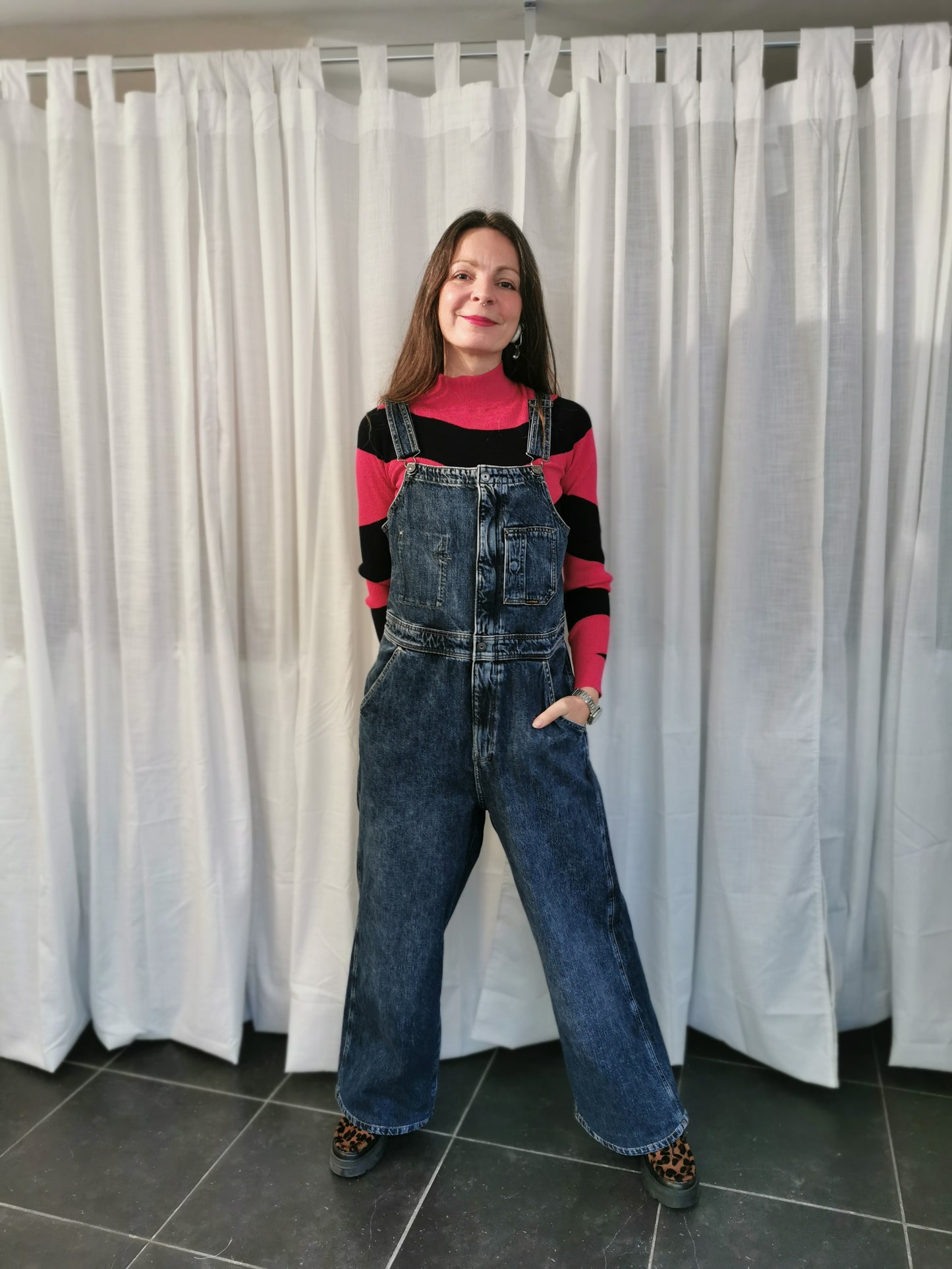 Essentiel turtle neck fuchsia navy