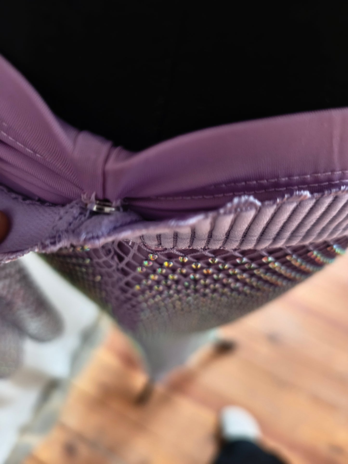 Essentiel lila fishnet rok