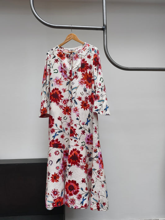 Dorothee Schumacher jurk ecru bloemen