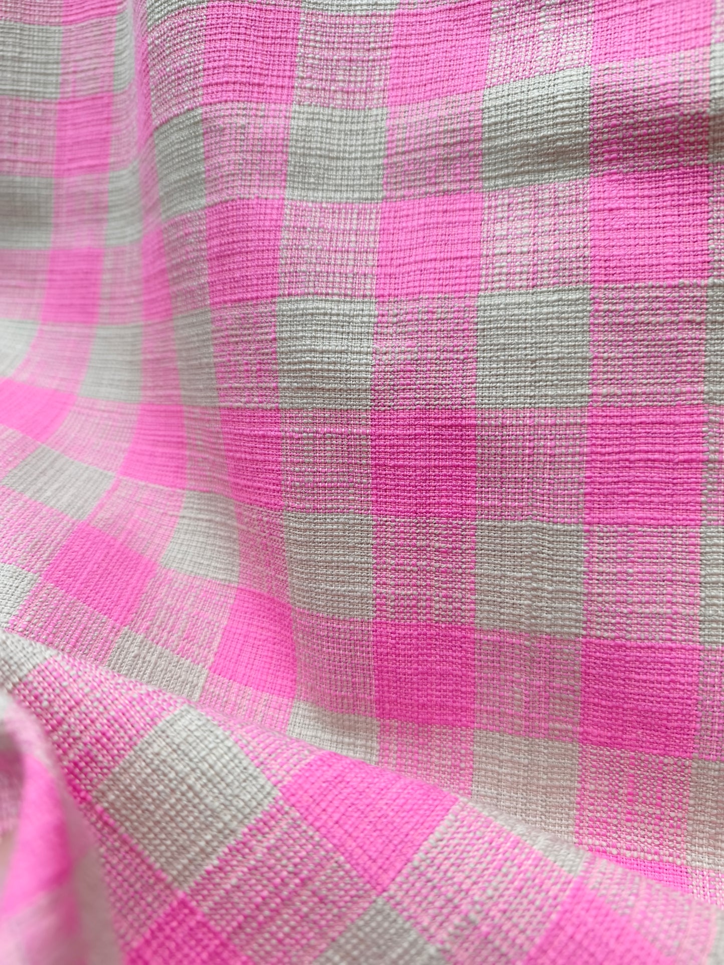 Essentiel rok geruit roze/beige