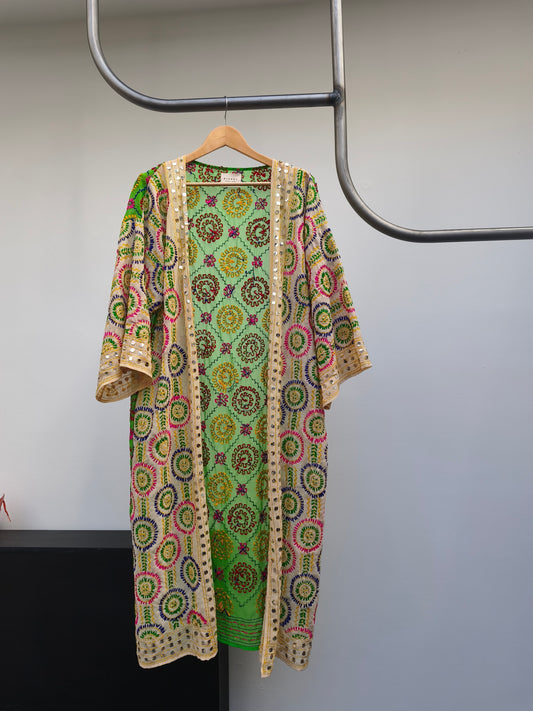 Sissel Edelbo kimono beige/groen