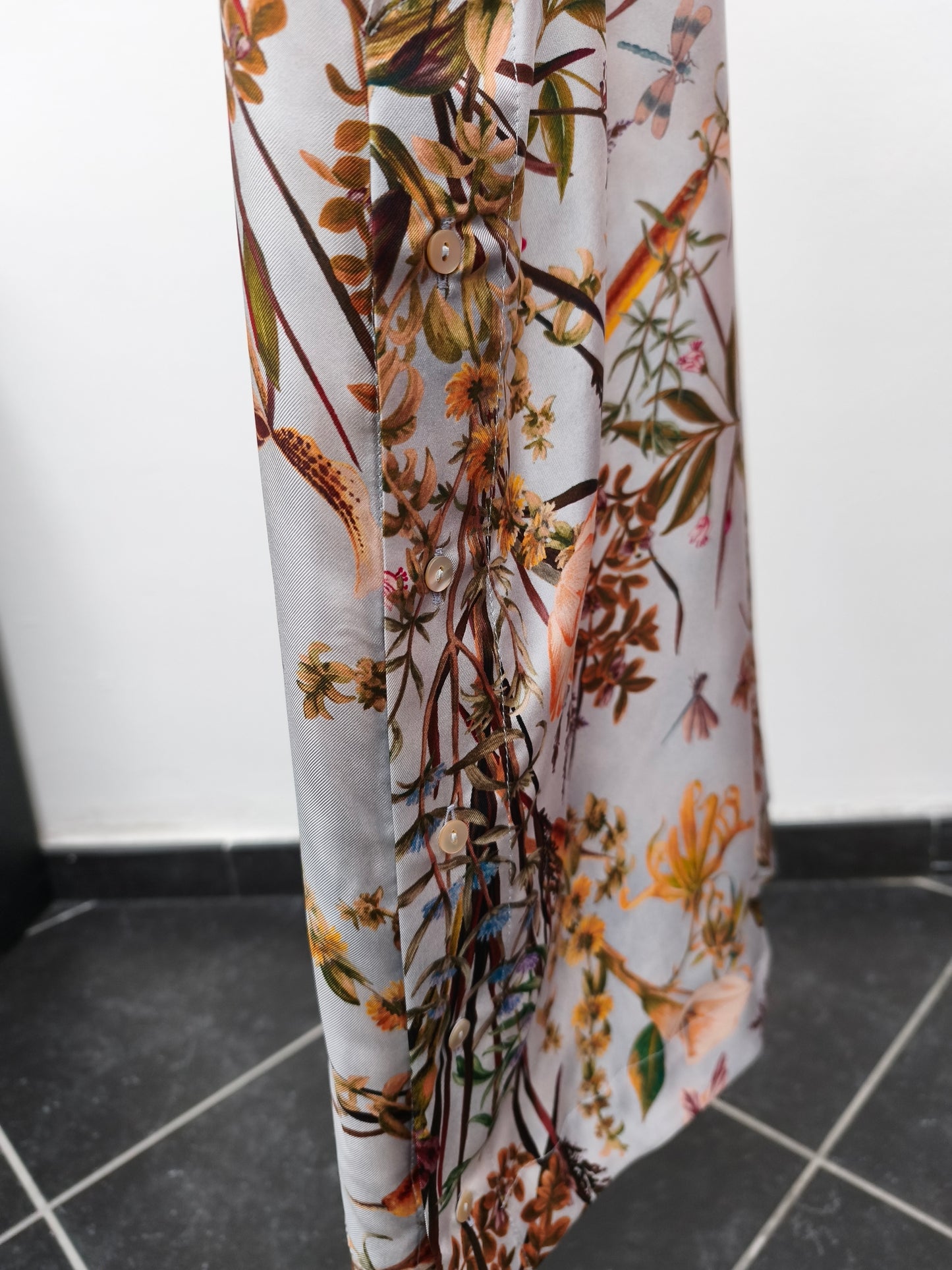 Momoni jurk blauw print bloemen