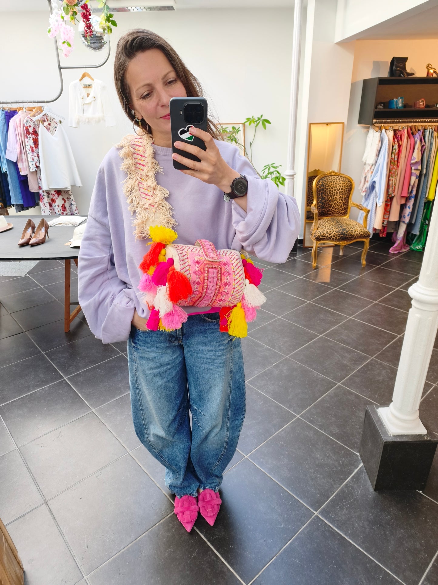Handtas pompoms