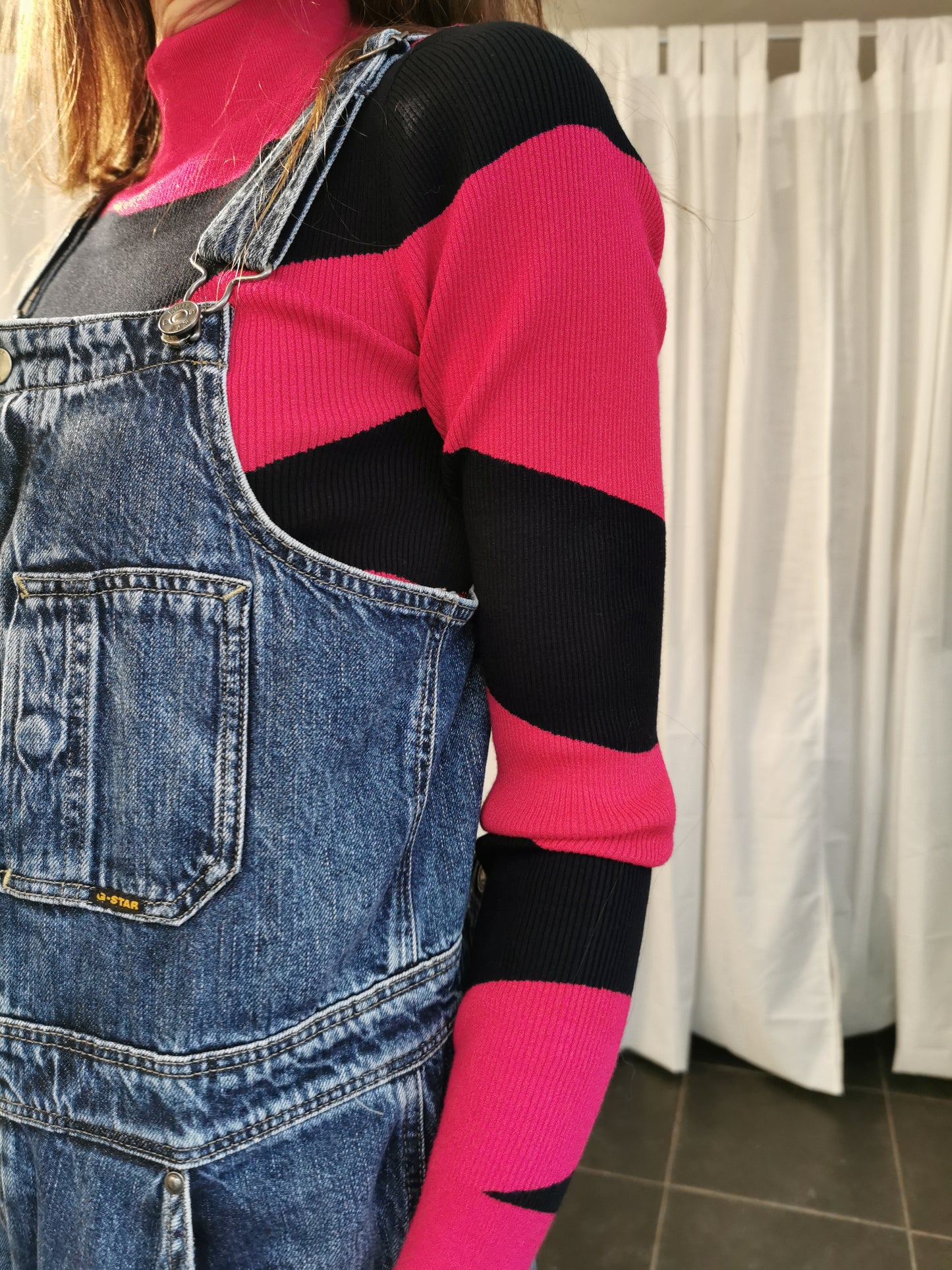 Essentiel turtle neck fuchsia navy