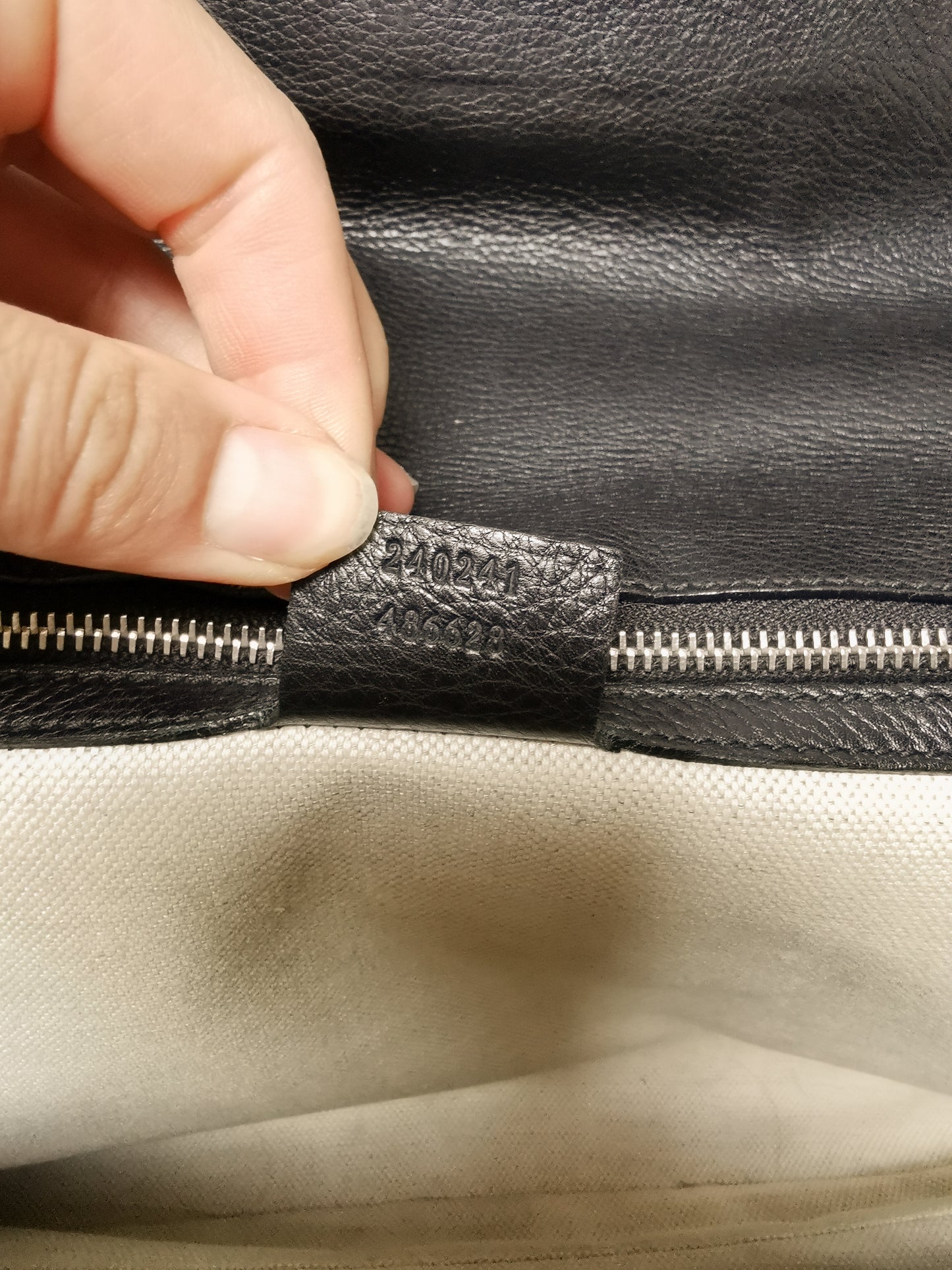 Gucci  black GG neoprene Bamboo Bag