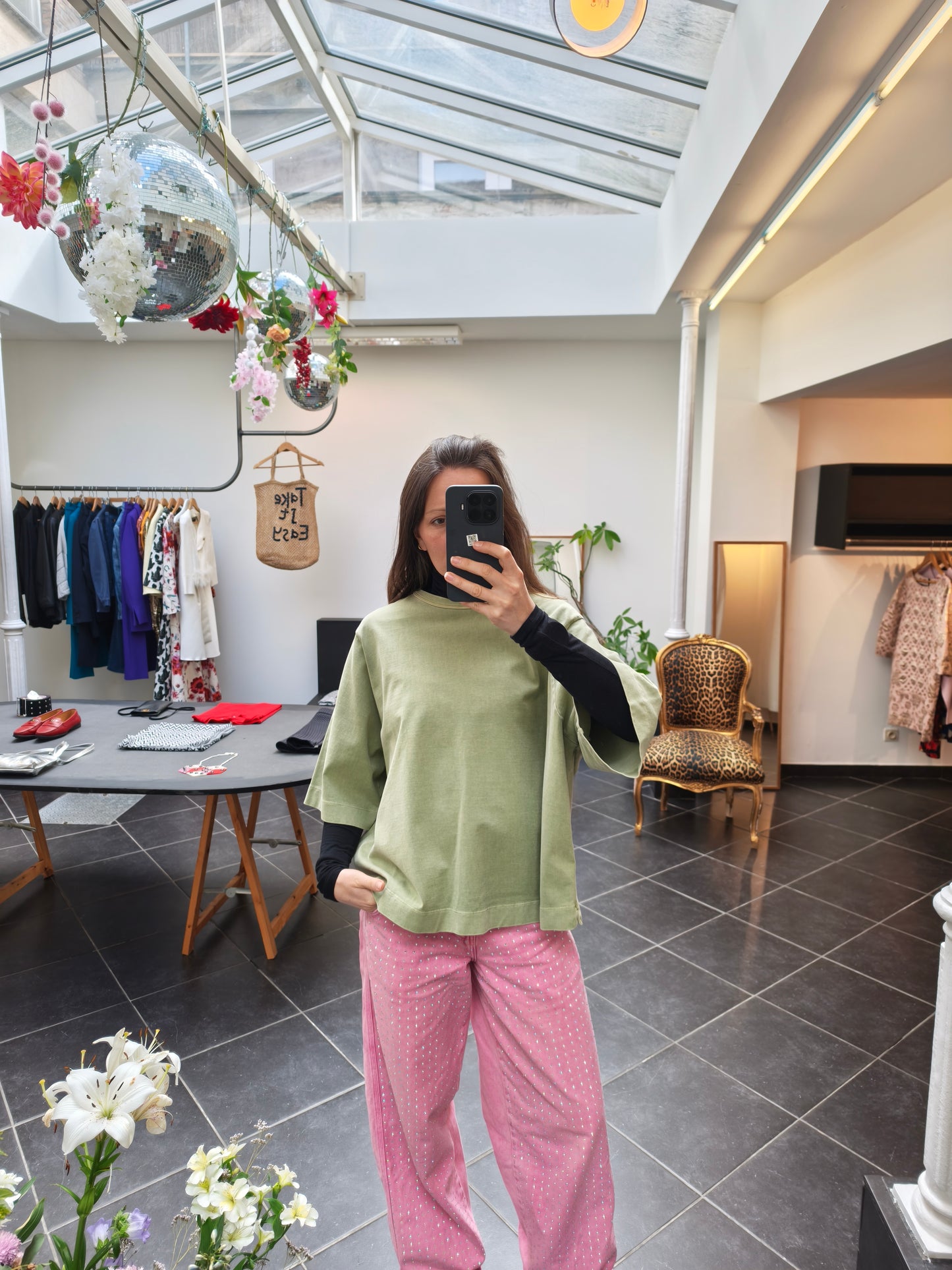 ISCHIKO groene t-shirt