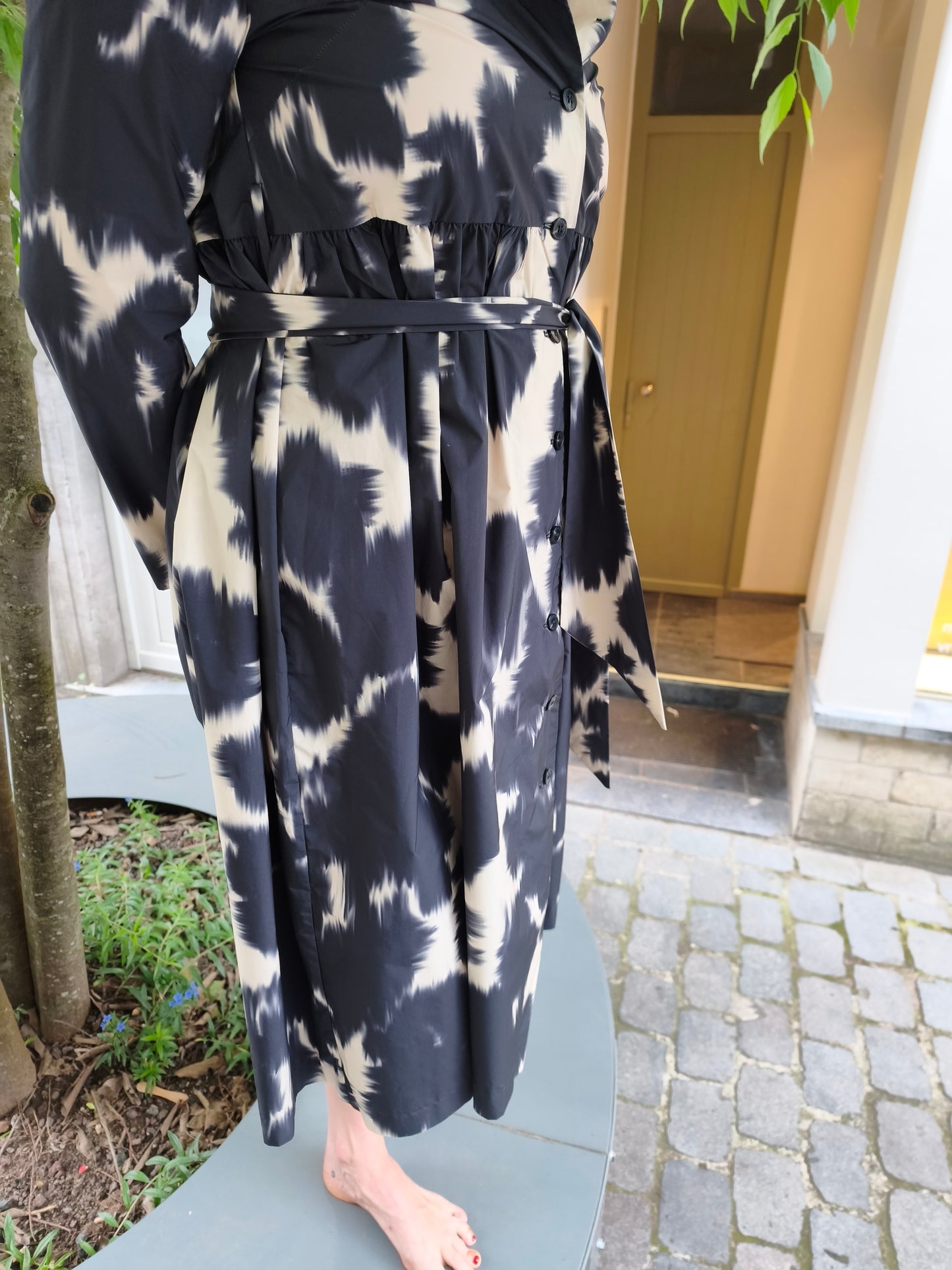 Psophia jurk zwart/beige