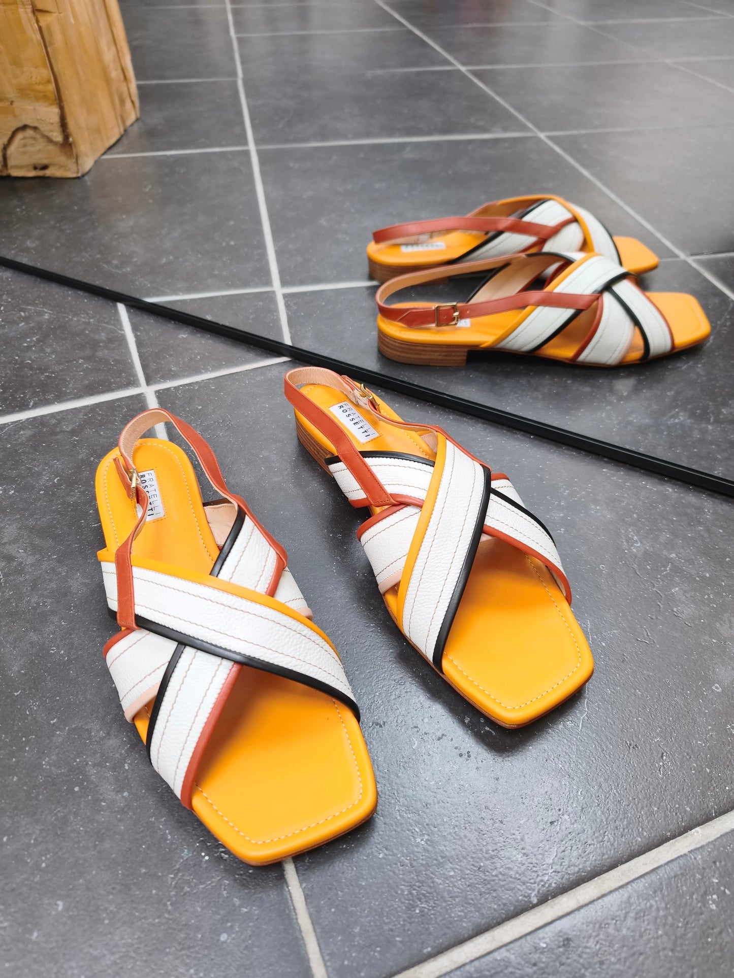 Fratelli Rossetti sandalen wit/bruin