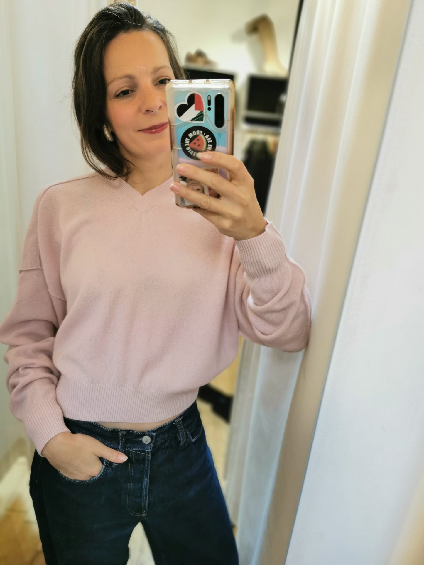 Sea me happy trui lichtroze