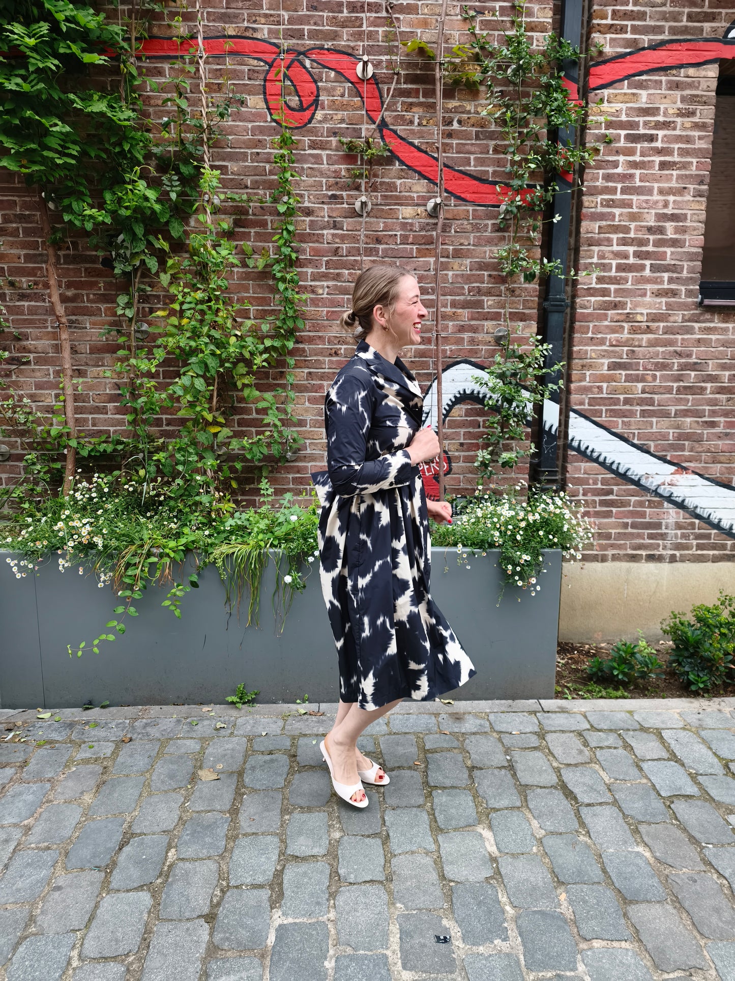 Psophia jurk zwart/beige
