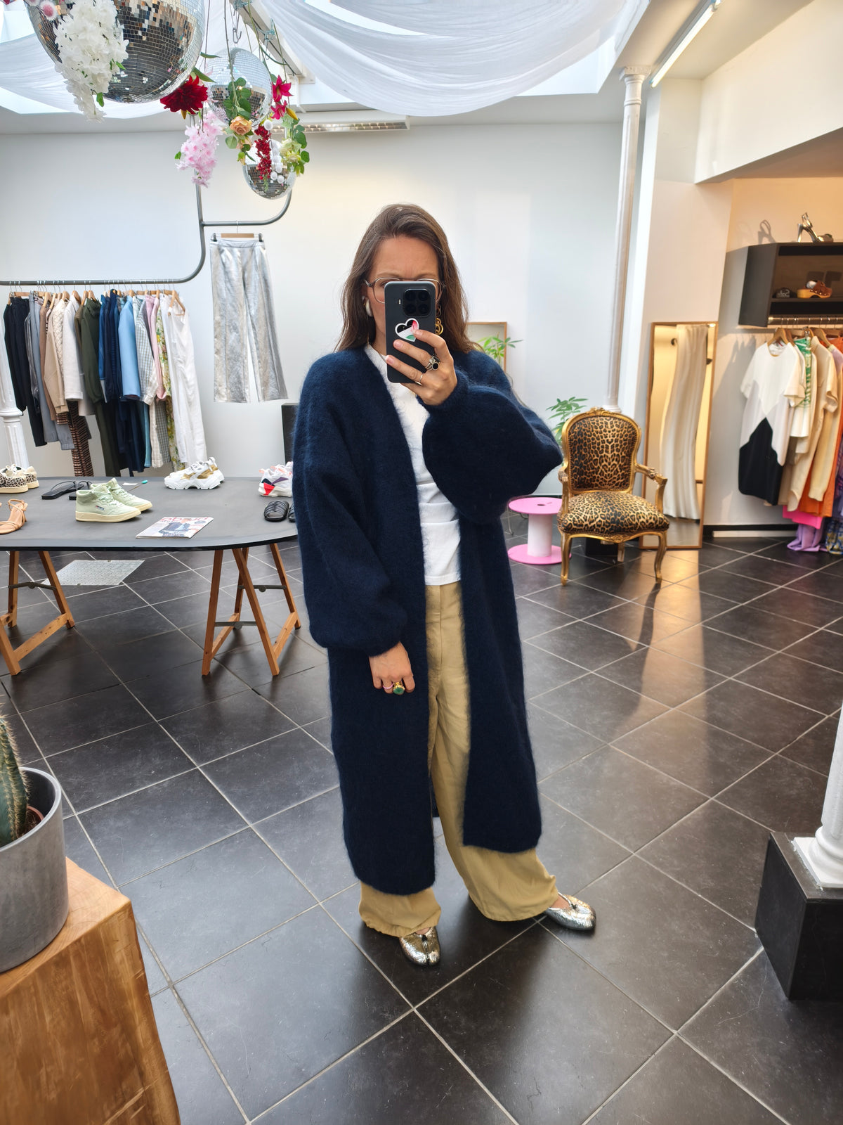 La petite laine cardigan navy