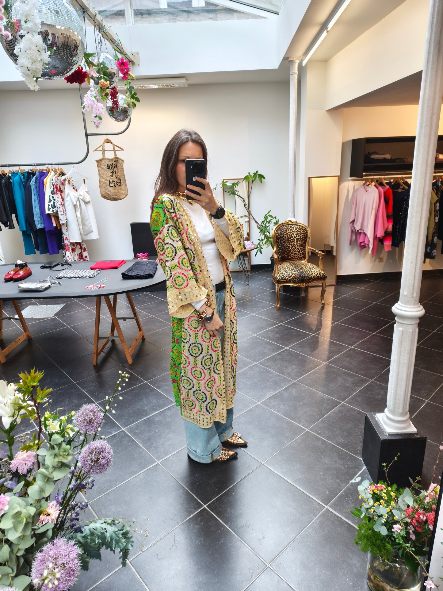 Sissel Edelbo kimono beige/groen
