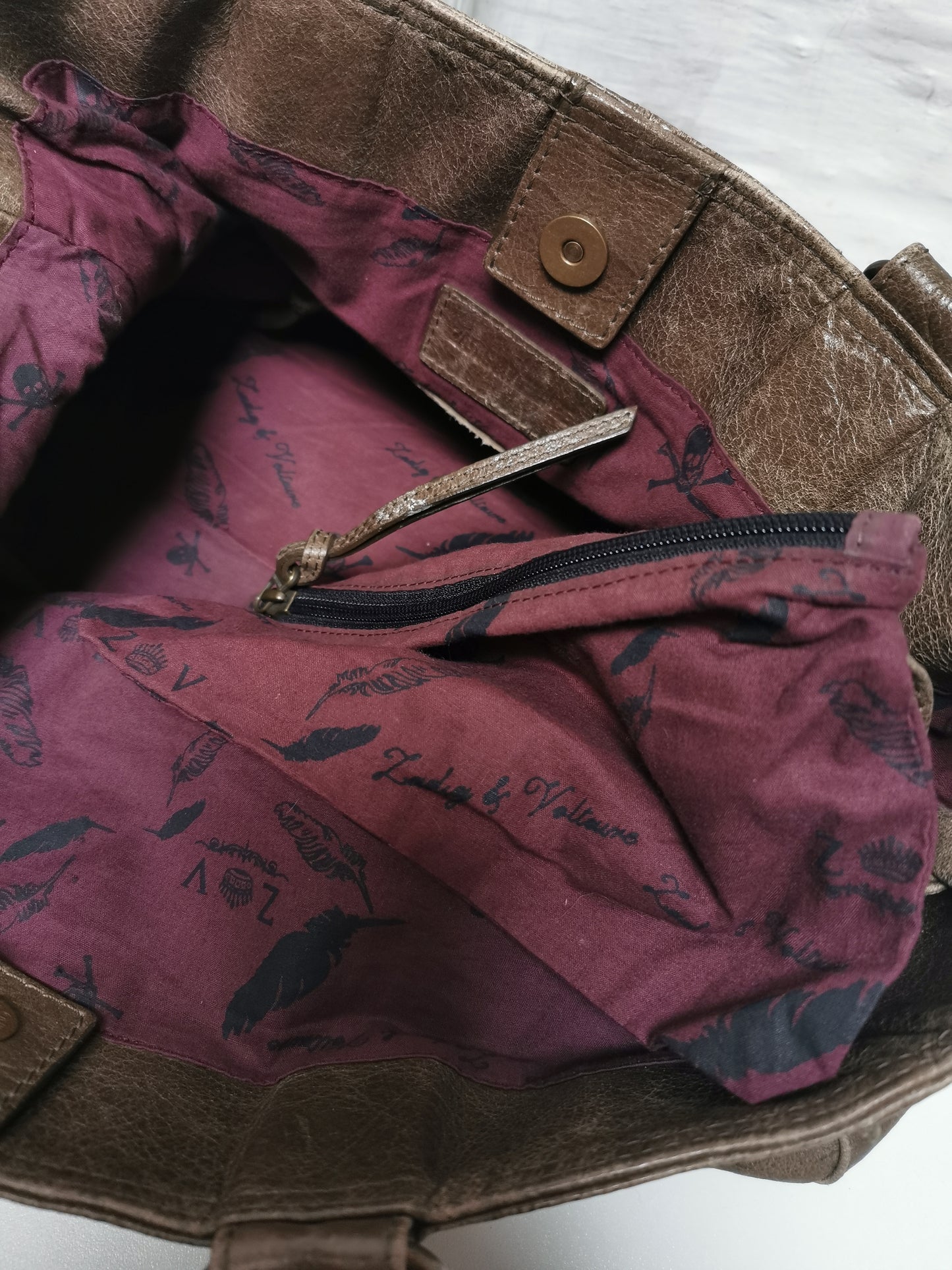 Zadig & Voltaire handtas bruin