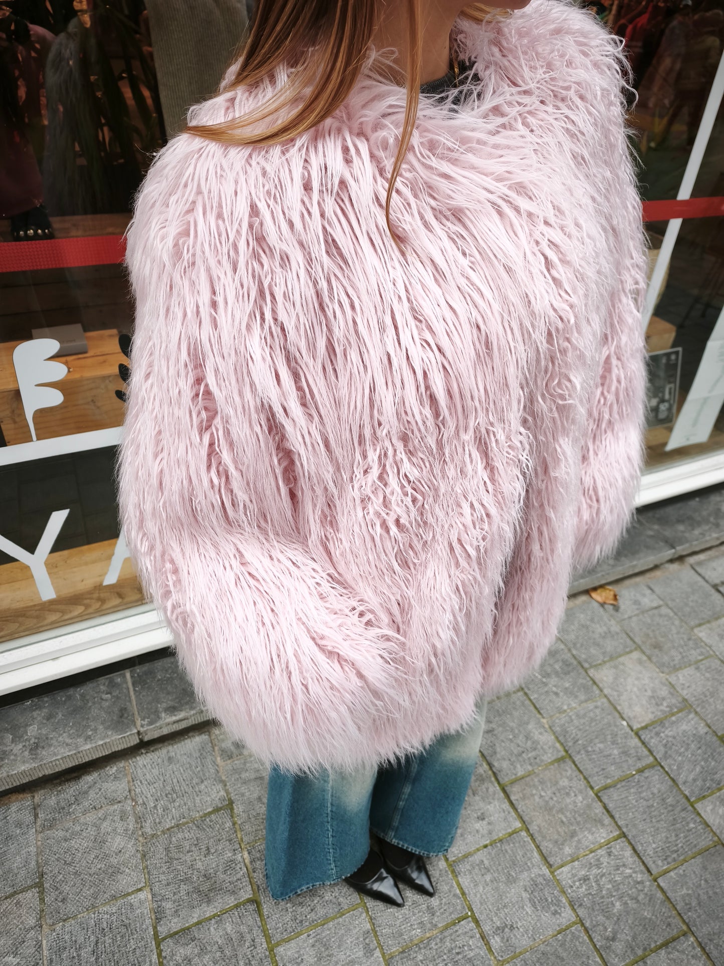 Essentiel jas fake fur