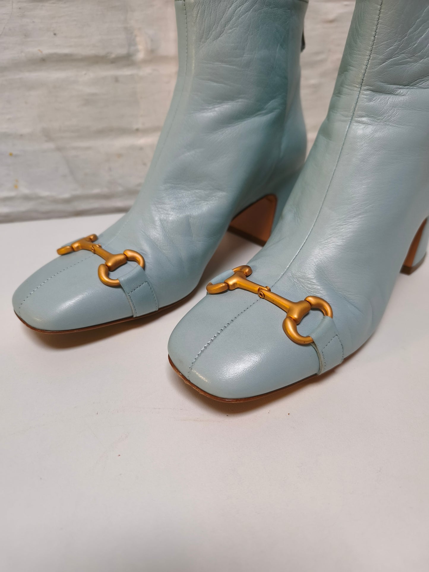 Mara Bini enkellaarzen babyblauw