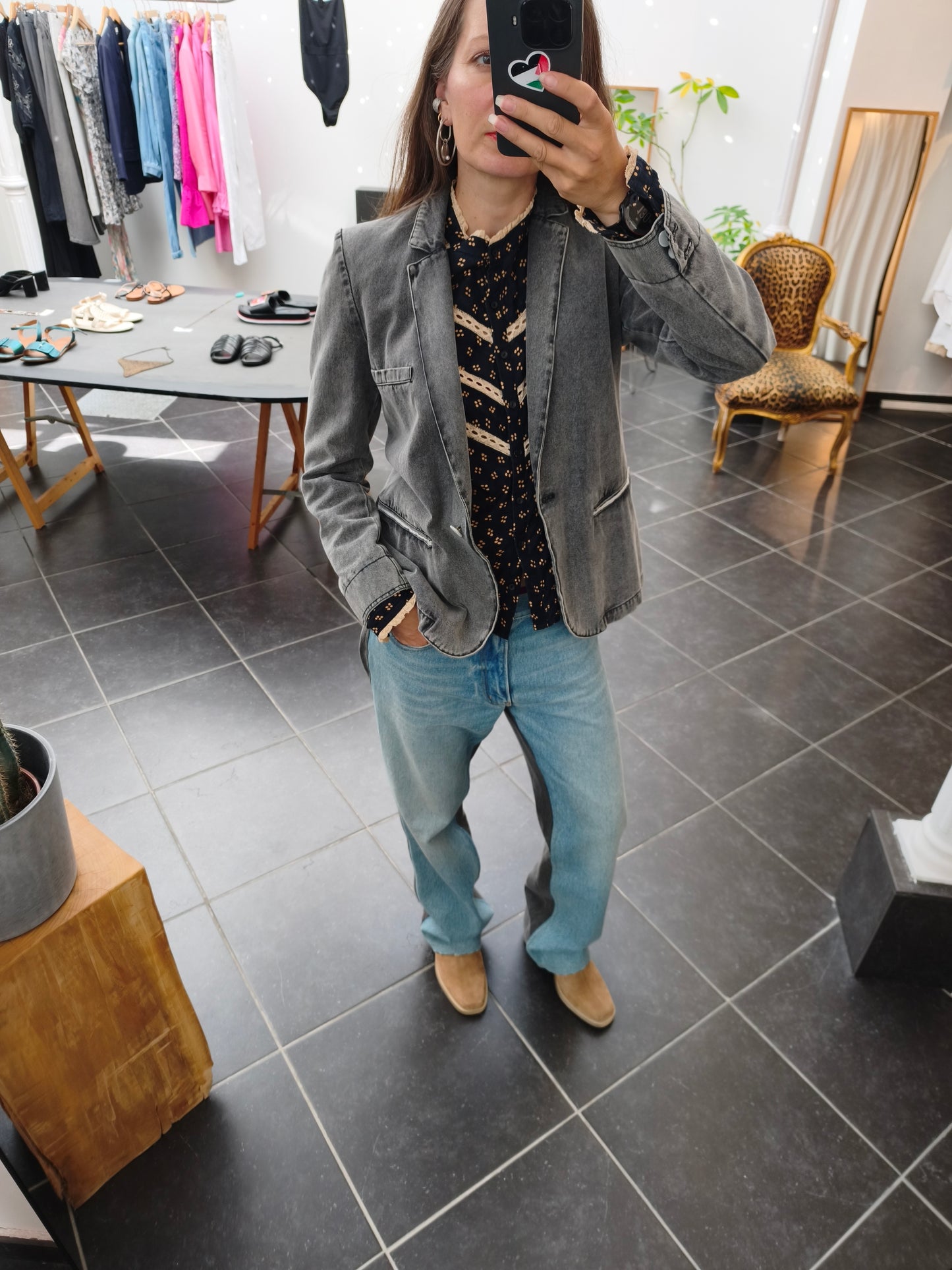 Forte forte indigo unique blazer