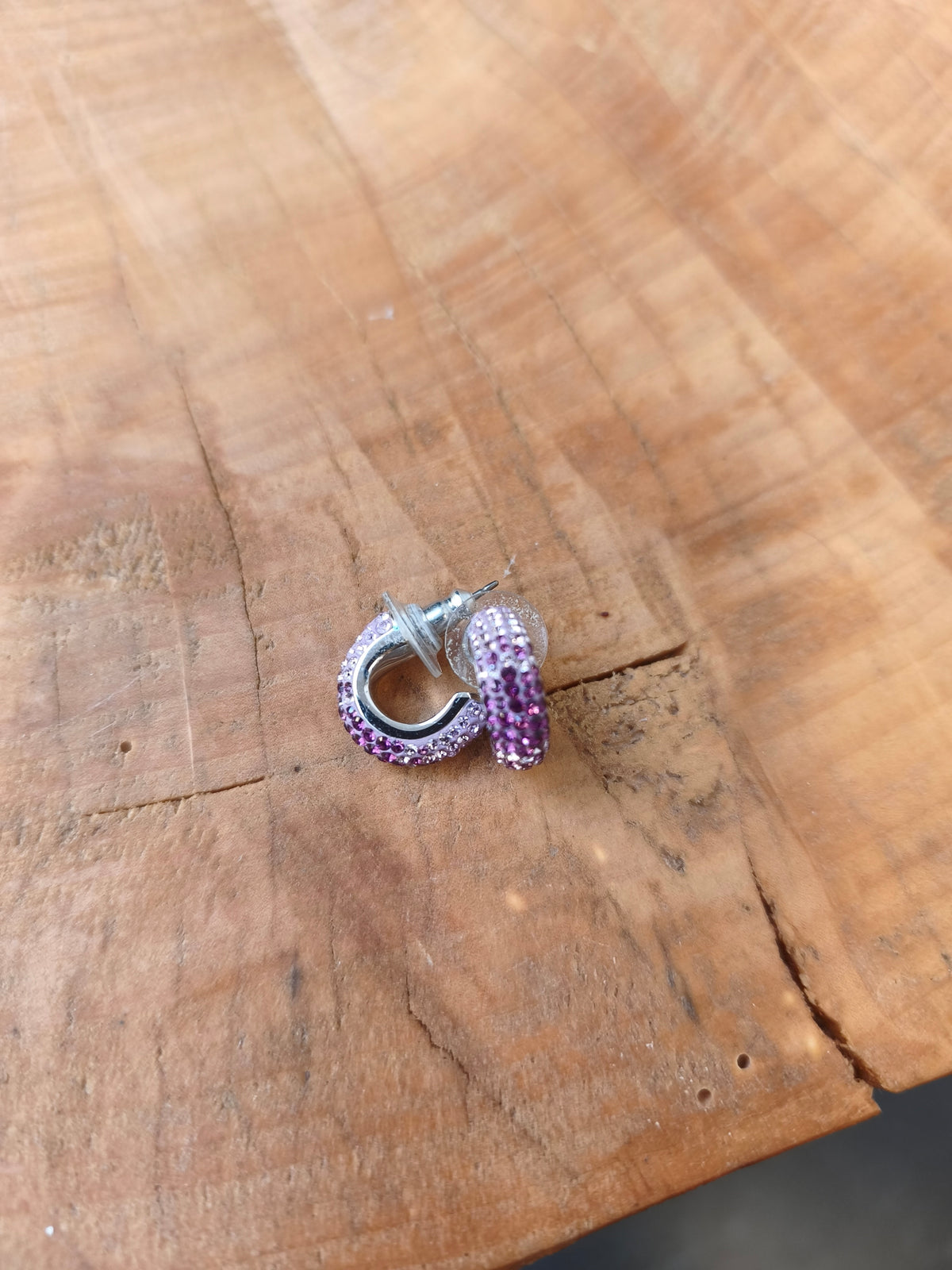 Swarovski oorbellen paars