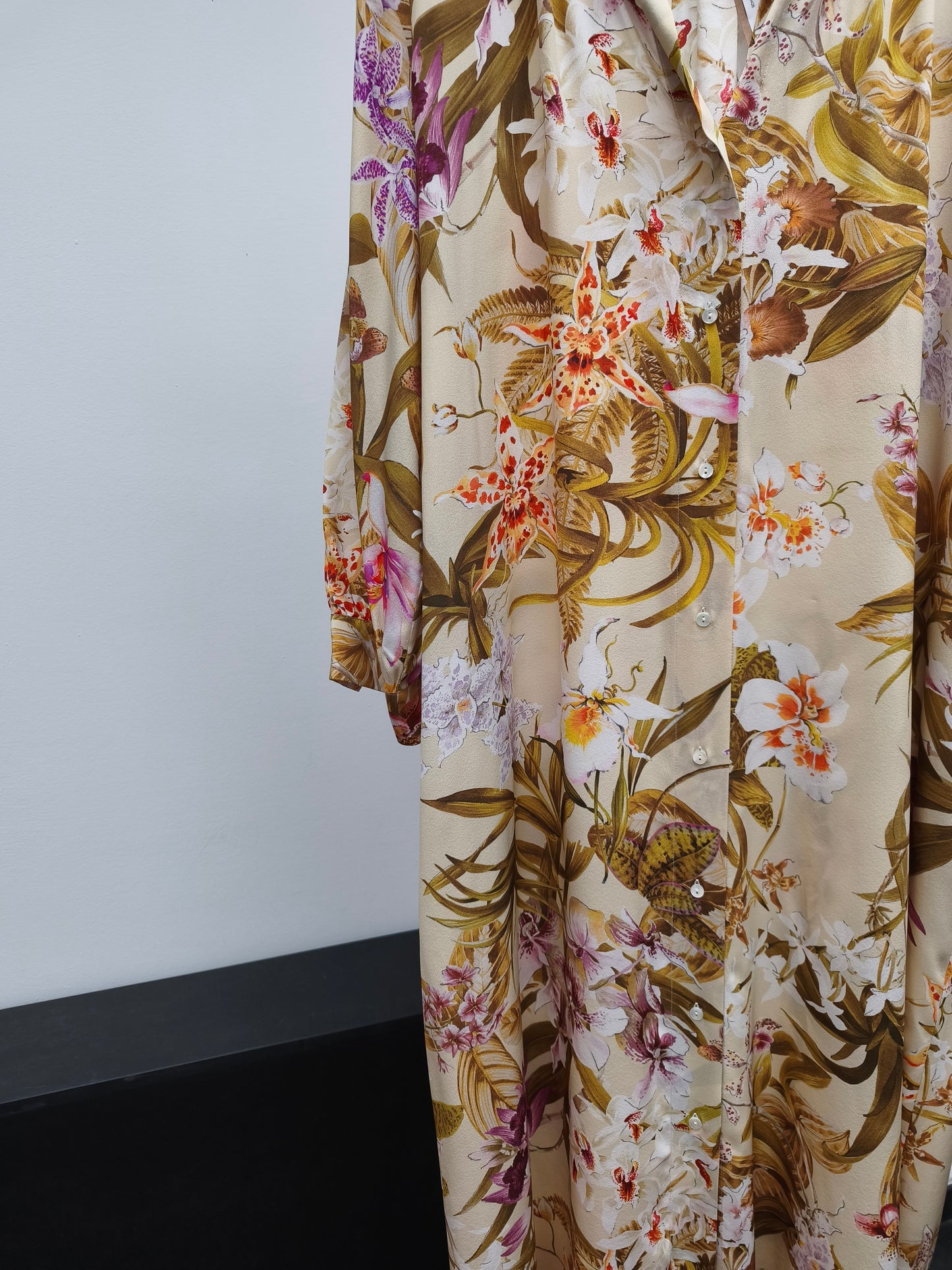 Momoni jurk geel print bloemen