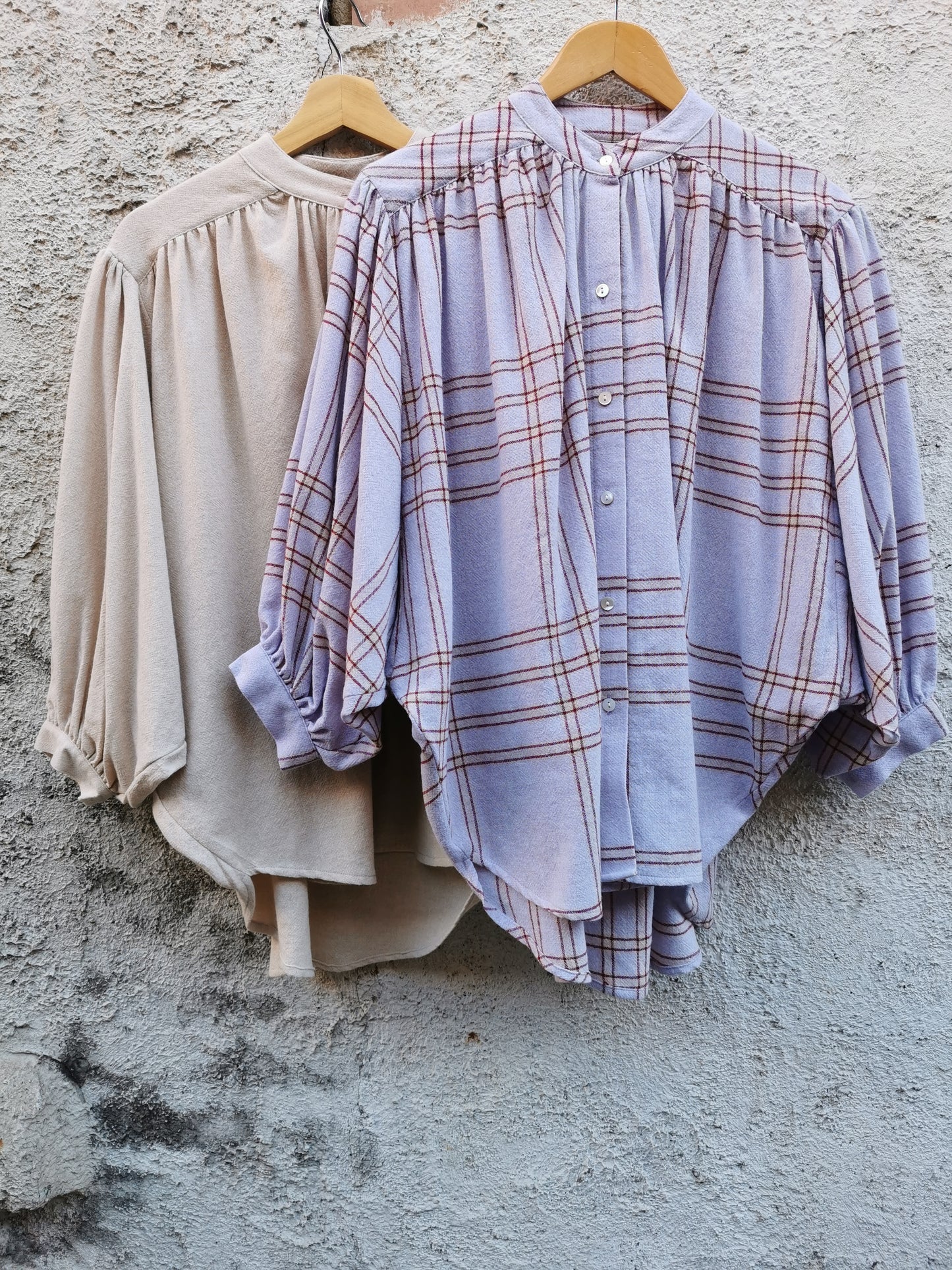 Sea Me Happy Balloon blouse beige