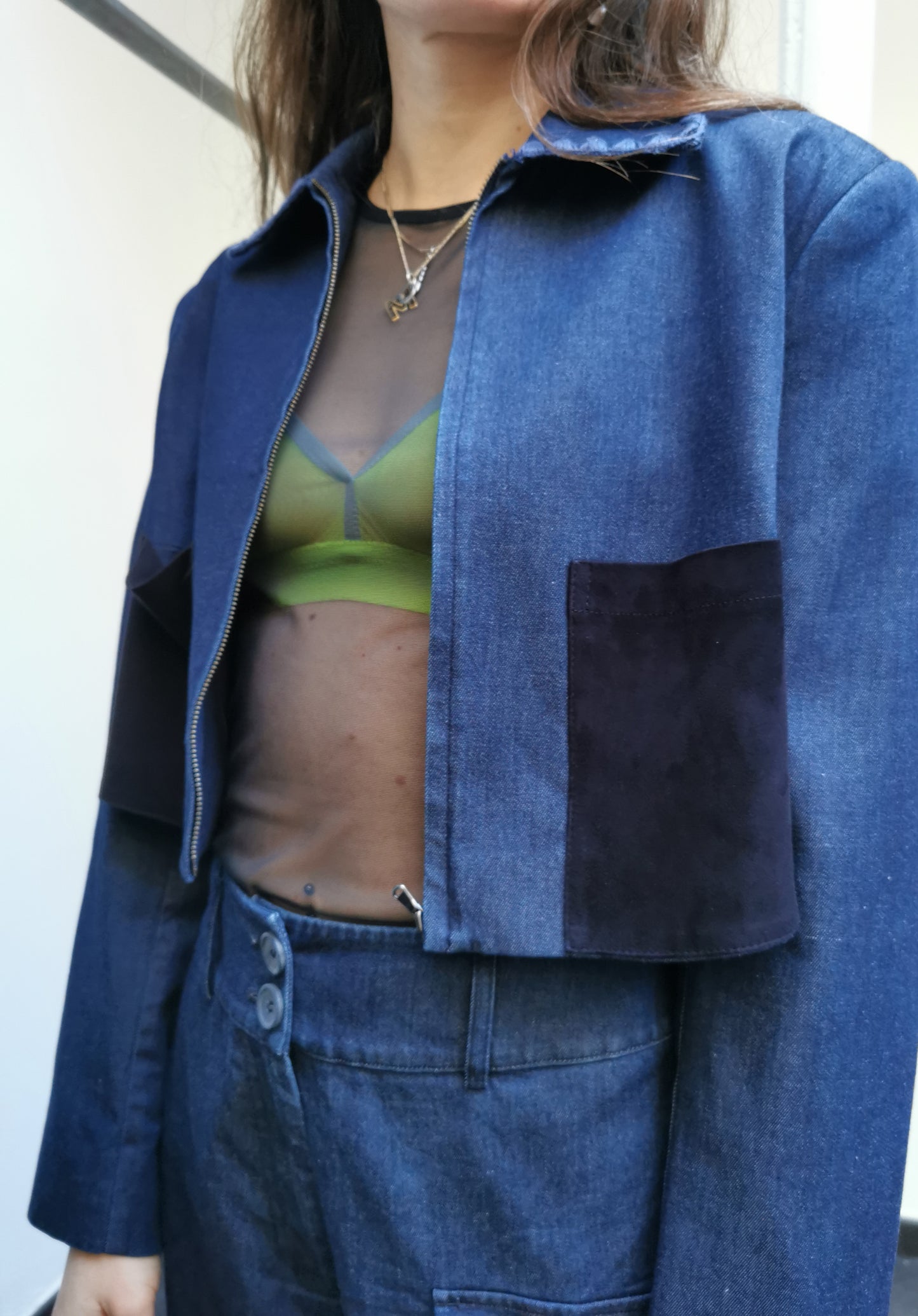 Malej cropped jeansvest