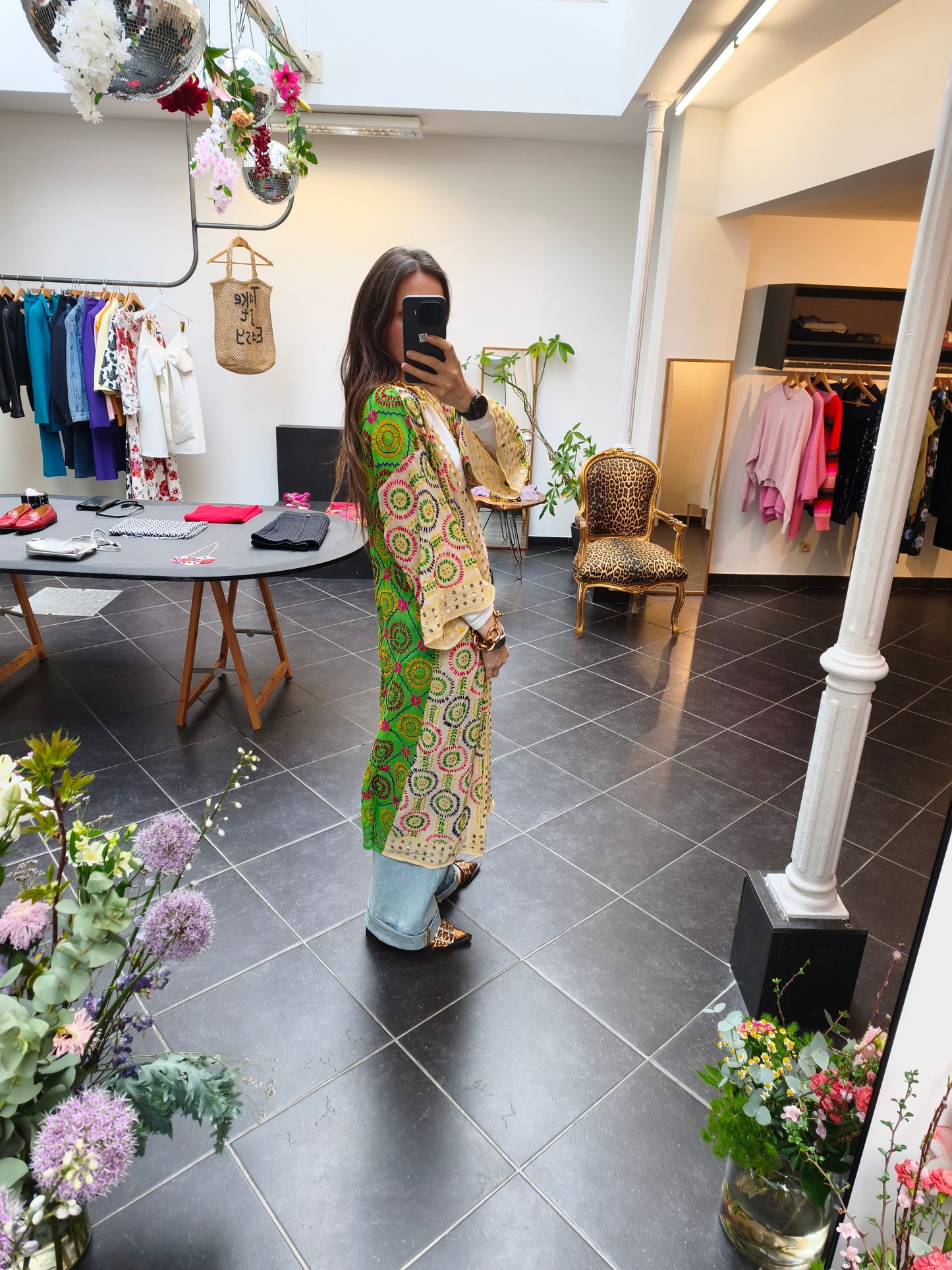 Sissel Edelbo kimono beige/groen