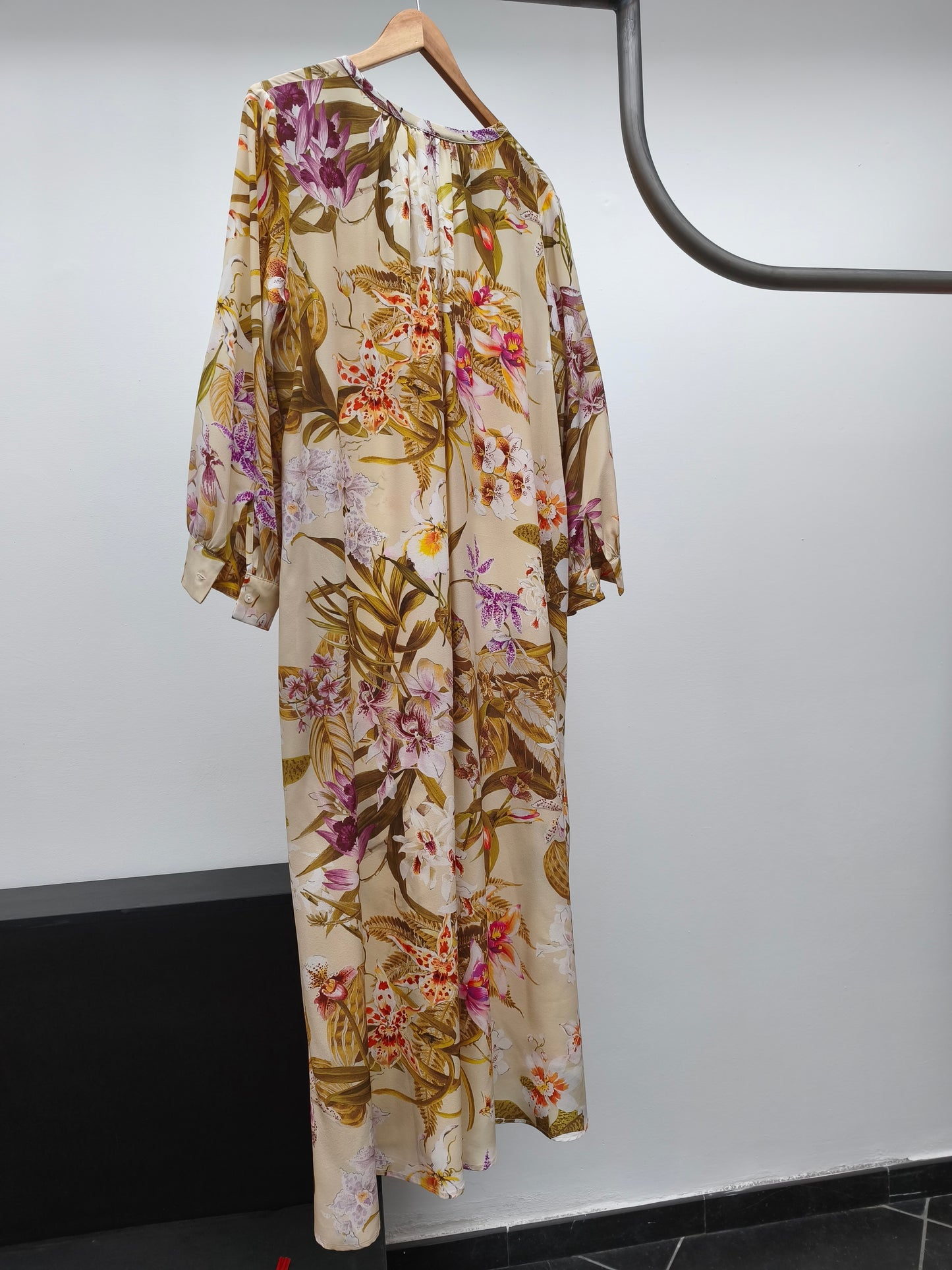 Momoni jurk geel print bloemen