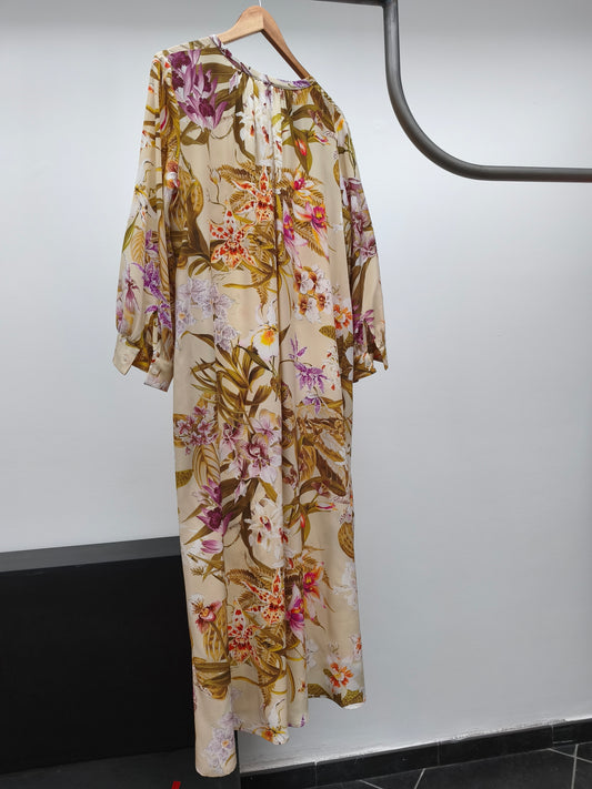 Momoni jurk geel print bloemen