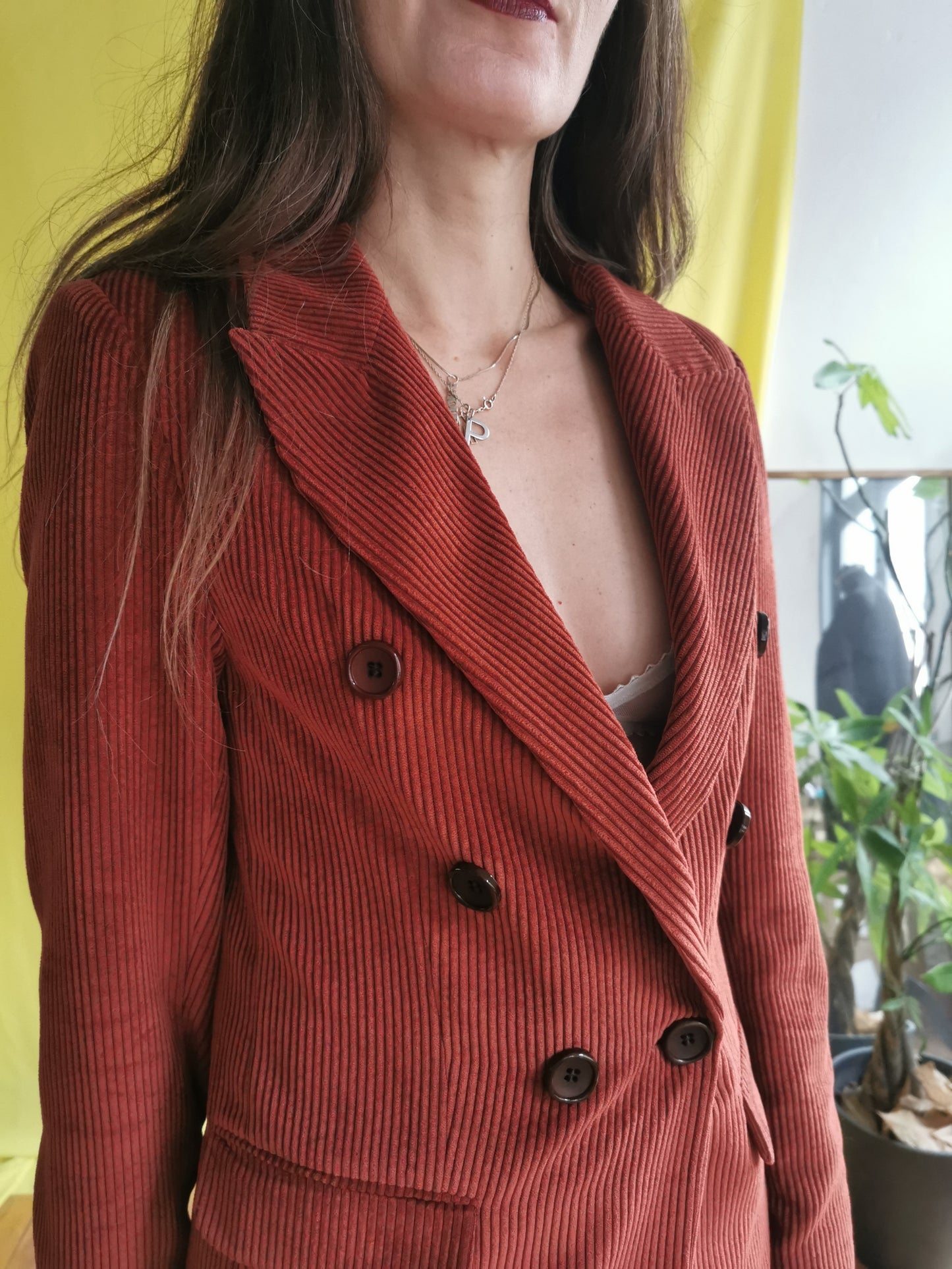 Sayidati kostuum roest fluweel